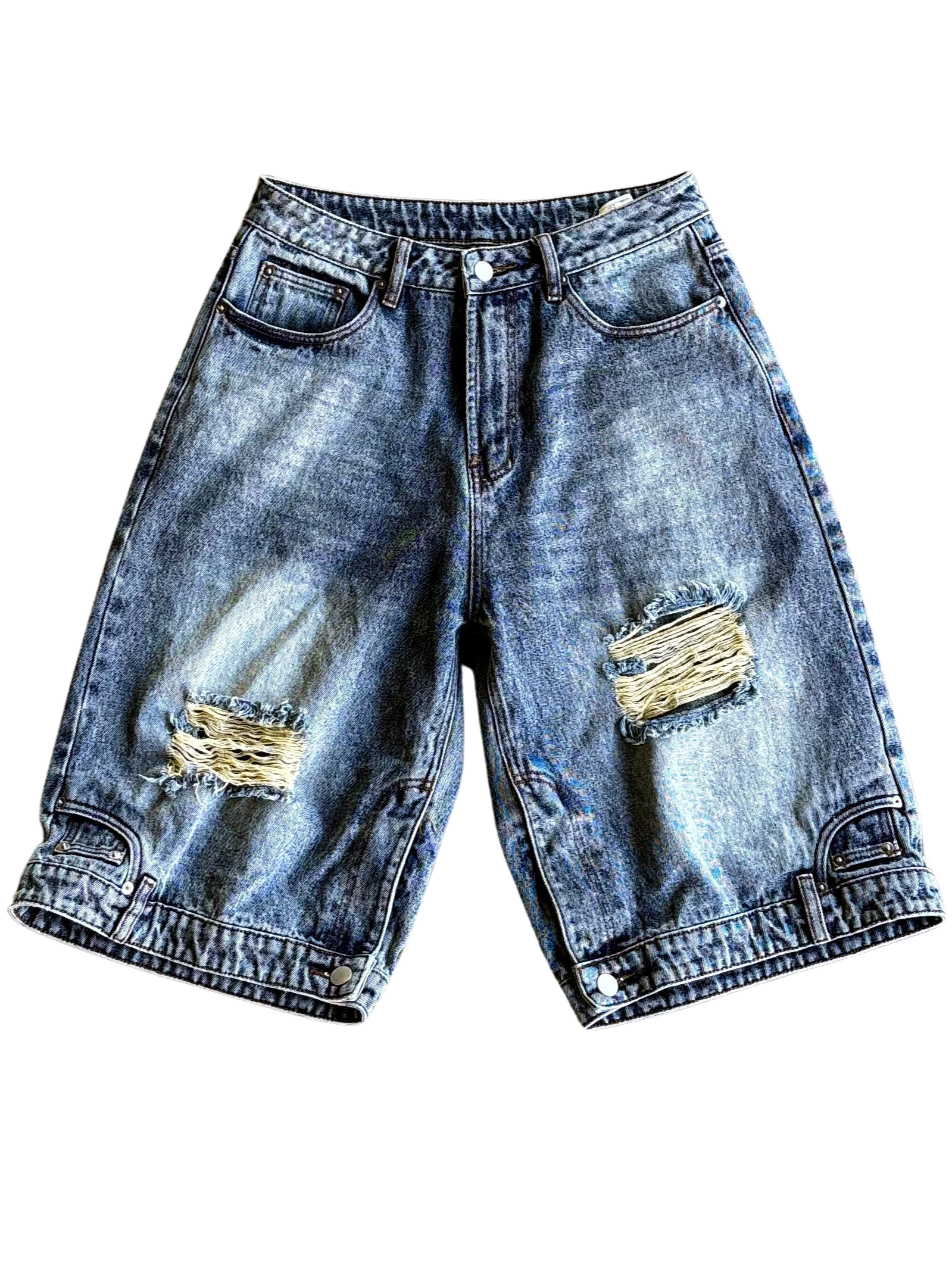 Ripped Mirrored Jorts